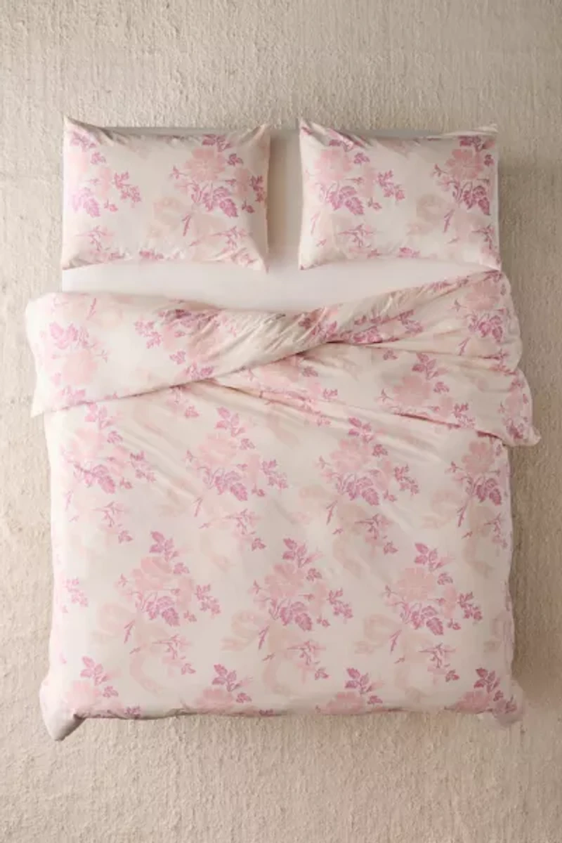 Juliette Floral Bow Toile Duvet Cover Set