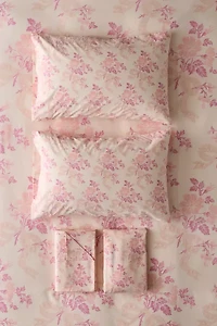 Juliette Floral Bow Toile Patterned Sheet Set