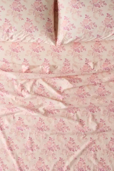 Juliette Floral Bow Toile Patterned Sheet Set