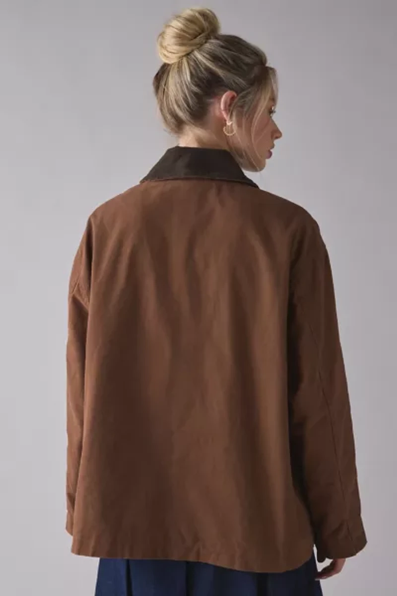 BDG Nina Flannel Lined Cotton Canvas Barn Jacket