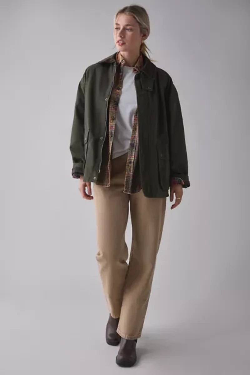 BDG Nina Flannel Lined Cotton Canvas Barn Jacket