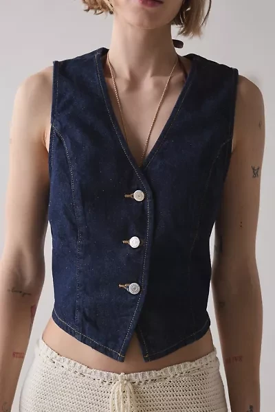 BDG Michelle V-Neck Denim Vest Top