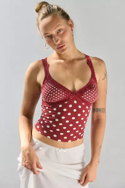 Out From Under Soft Touch Lace Trim Cropped Cami