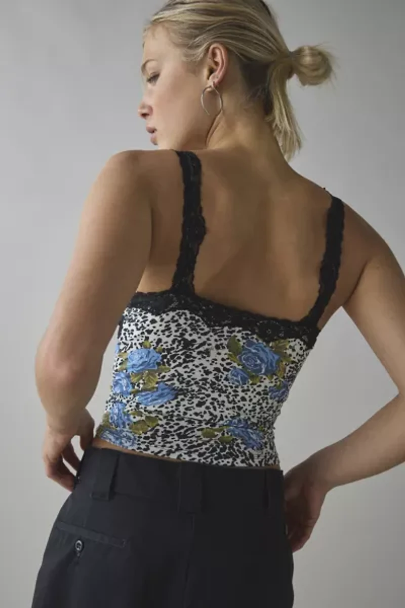 Out From Under Soft Touch Lace Trim Cropped Cami