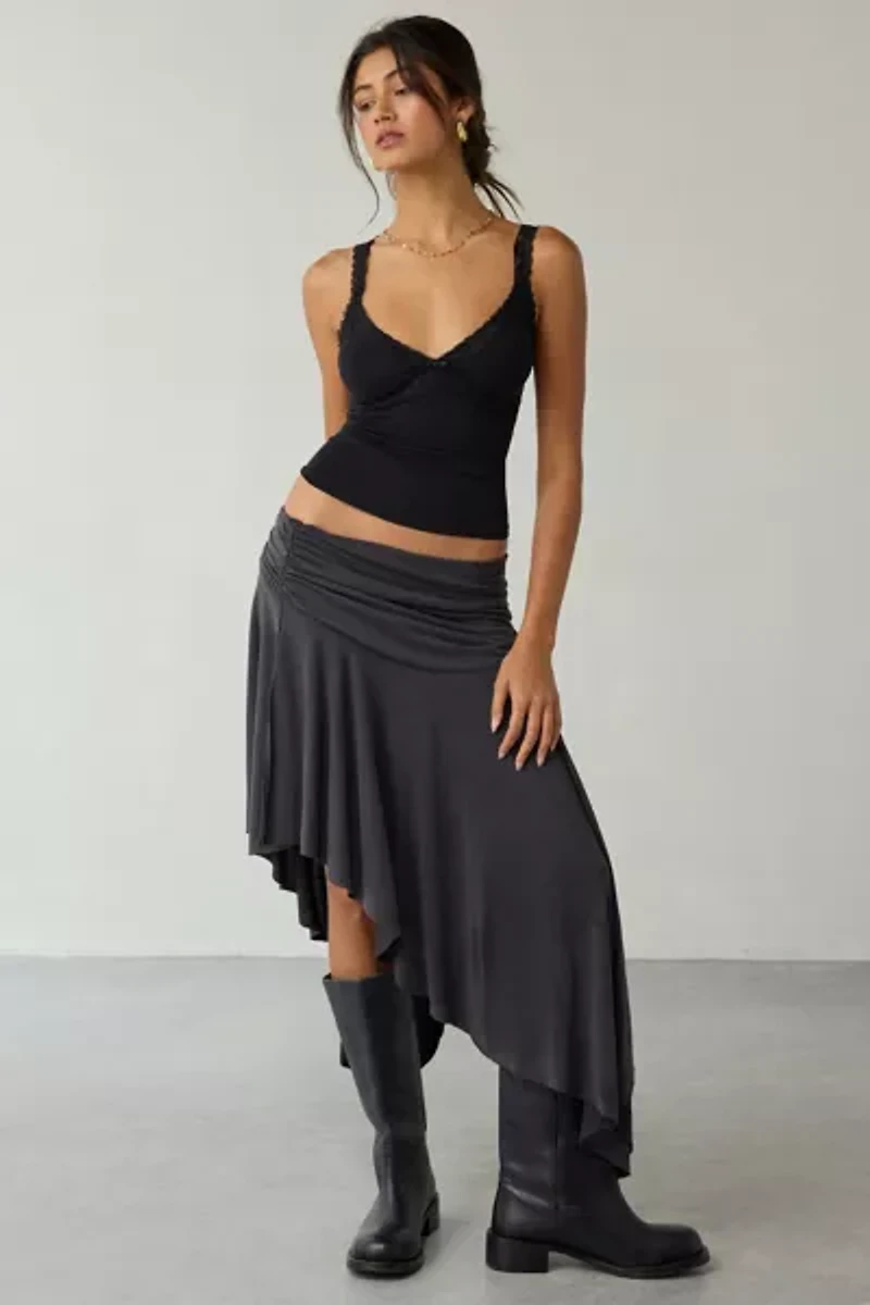 Out From Under Lace Trim Soft Touch Cropped Cami