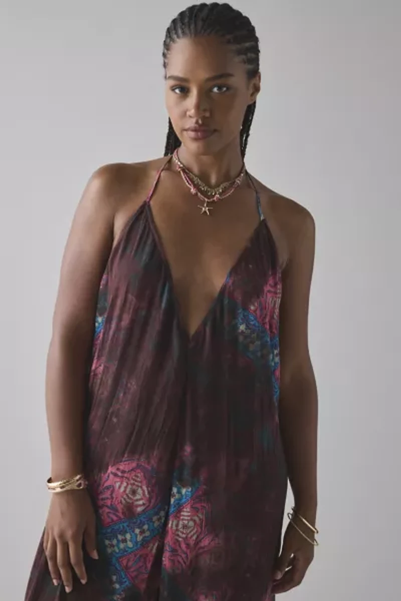 Out From Under Seas The Day Backless Halter Gauze Jumpsuit
