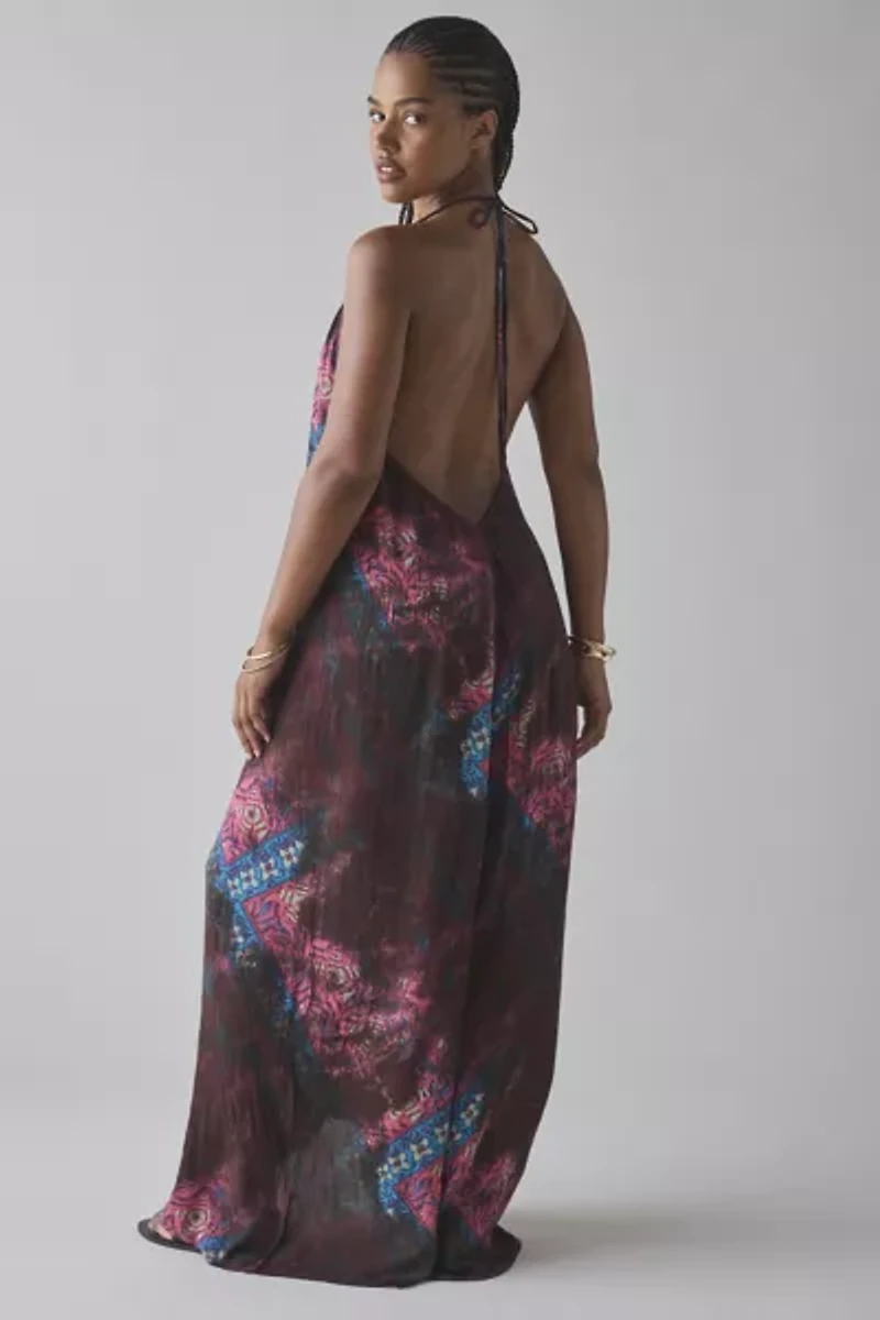 Out From Under Seas The Day Backless Halter Gauze Jumpsuit