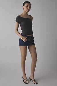 Silence + Noise Piper Denim Micro Skort