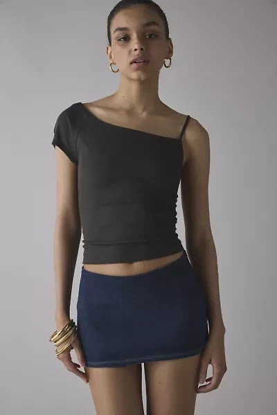 Silence + Noise Piper Denim Micro Skort