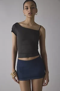 Silence + Noise Piper Denim Micro Skort