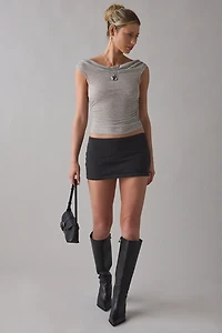 Silence + Noise Piper Denim Micro Skort