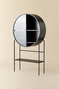 Lucie Reeded Glass Door Storage Cabinet