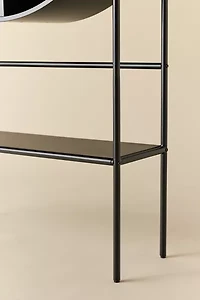 Lucie Reeded Glass Door Storage Cabinet