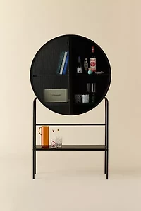 Lucie Reeded Glass Door Storage Cabinet
