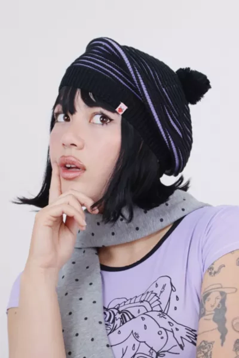 Strawberry Western Knit Beret Beanie