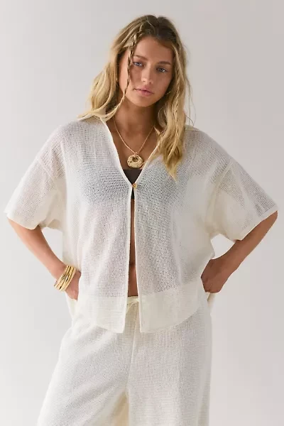 Out From Under Boardwalk Semi-Sheer Knit Flyaway Beach Top