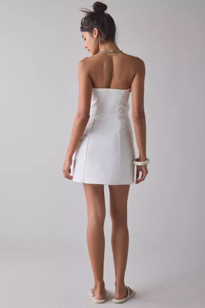 BDG Paige Strapless Wrap Mini Dress