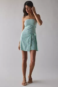BDG Paige Strapless Wrap Mini Dress