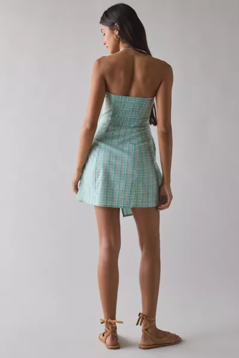 BDG Paige Strapless Wrap Mini Dress