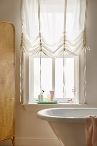 Solid Balloon Bow Window Valance Panel