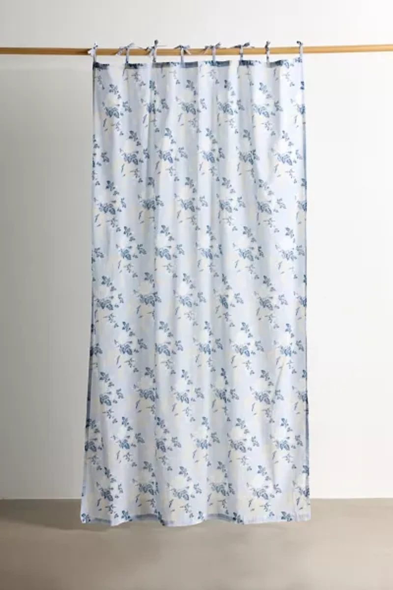 Juliette Floral Bow Tie-Top Window Panel