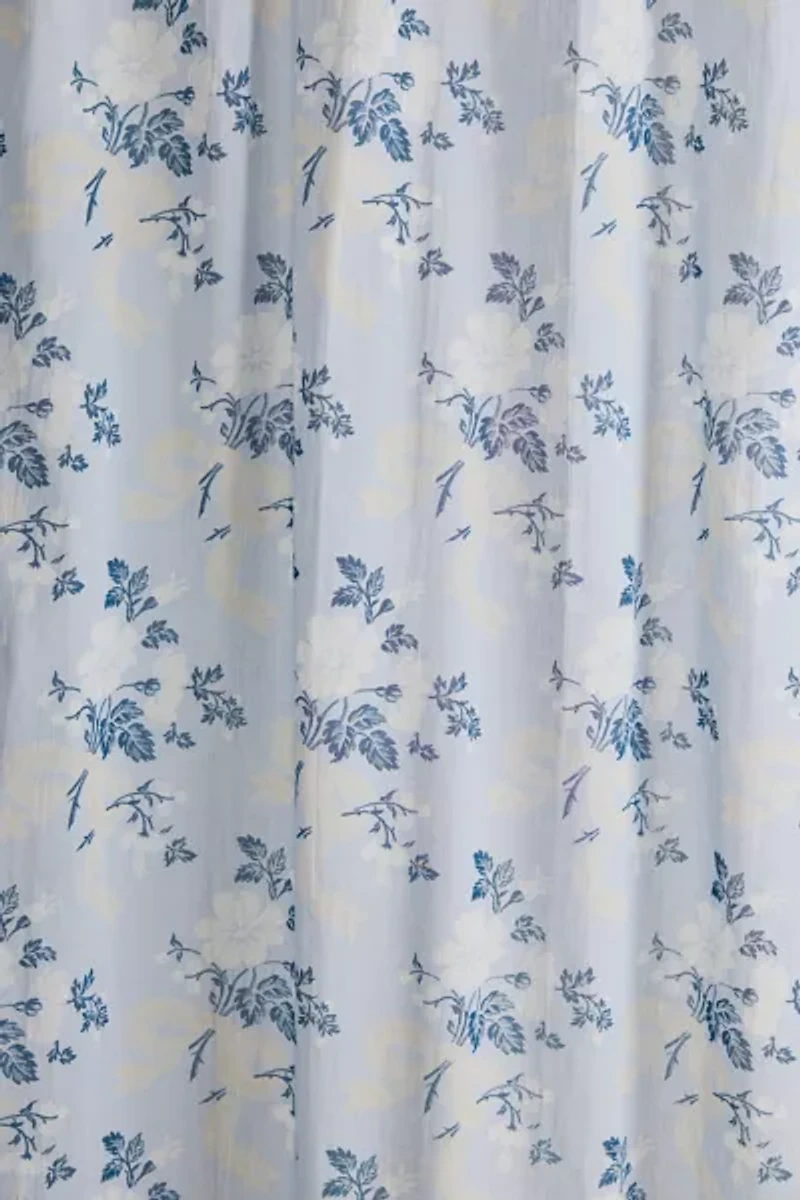 Juliette Floral Bow Tie-Top Window Panel