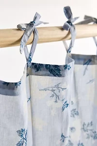 Juliette Floral Bow Tie-Top Window Panel