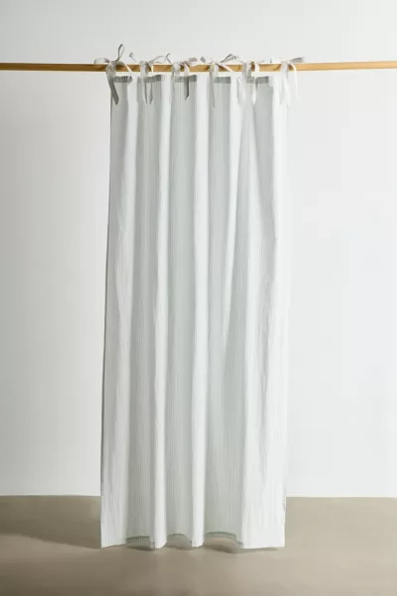 Yarn Dye Striped Knotted Window Panel
