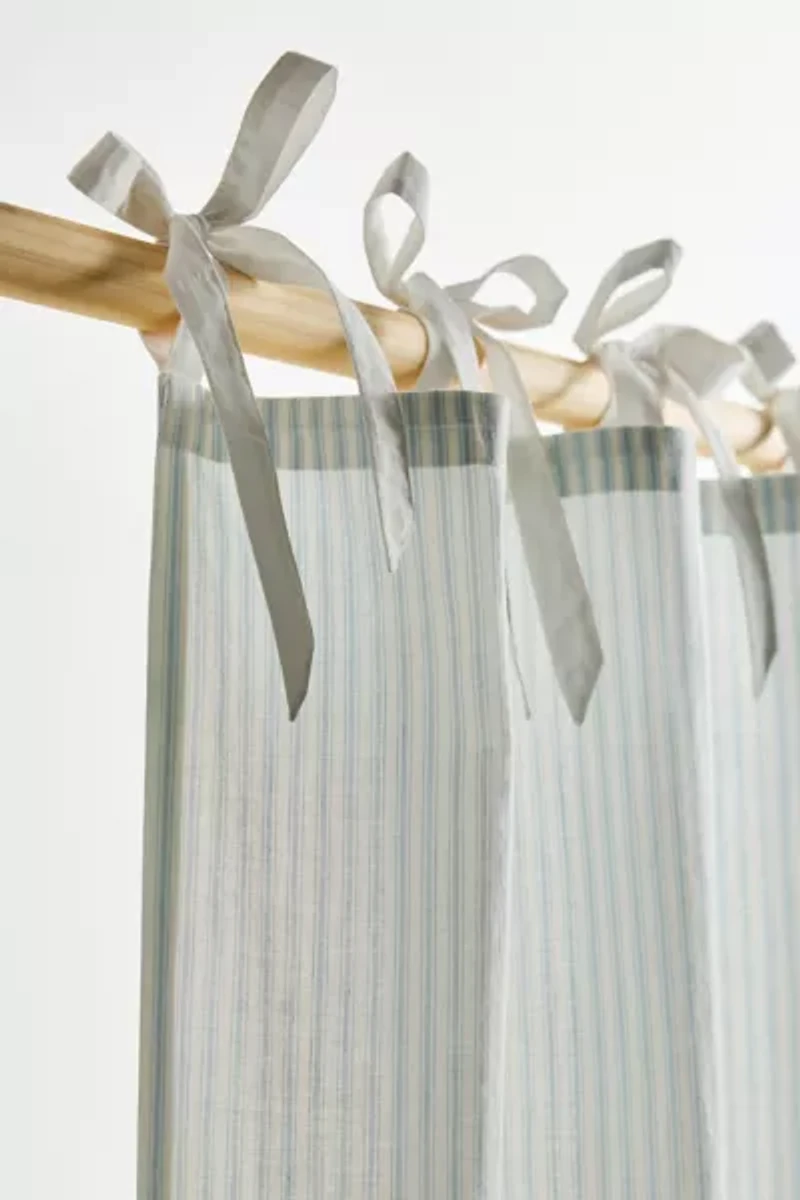 Yarn Dye Striped Knotted Window Panel