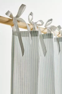 Yarn Dye Striped Knotted Window Panel