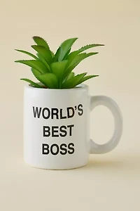 The Office World’s Best Boss Mug Succulent Planter