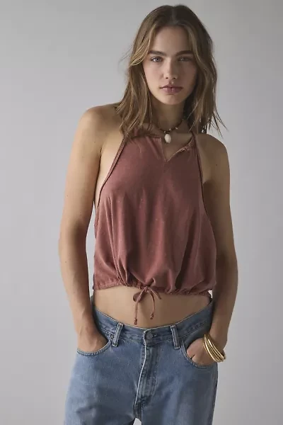 Out From Under Alexa Tie-Front Racerback Tank Top