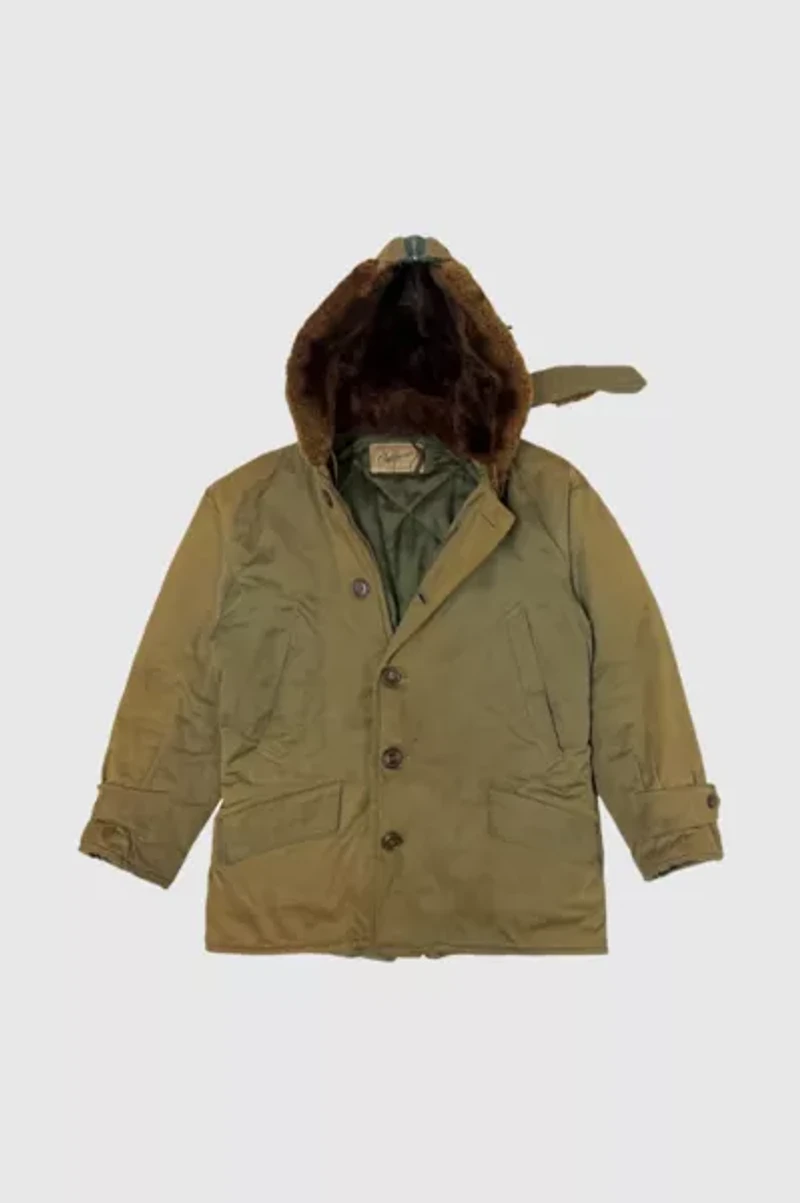 Vintage 1940’s Hercules Faded & Repaired Hooded Parka