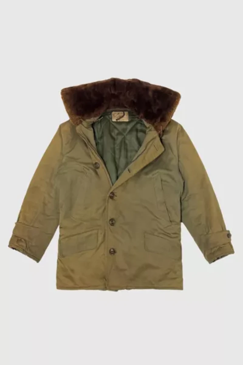 Vintage 1940’s Hercules Faded & Repaired Hooded Parka
