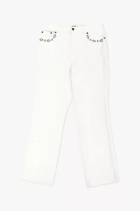 Vintage 1990’s Chaps Beaded Pocket White Denim Jeans