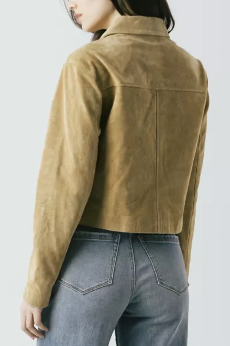 BLANKNYC Cinnamon Crunch Cropped Suede Jacket