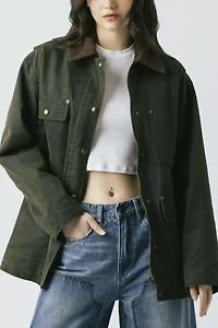 BLANKNYC Catching A Break Coated Canvas Barn Jacket
