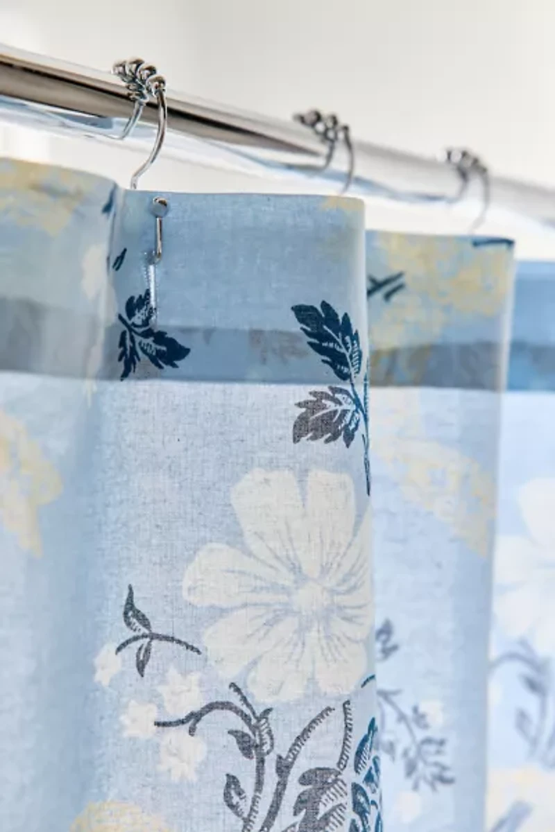 Juliette Floral Bows Patterned Shower Curtain