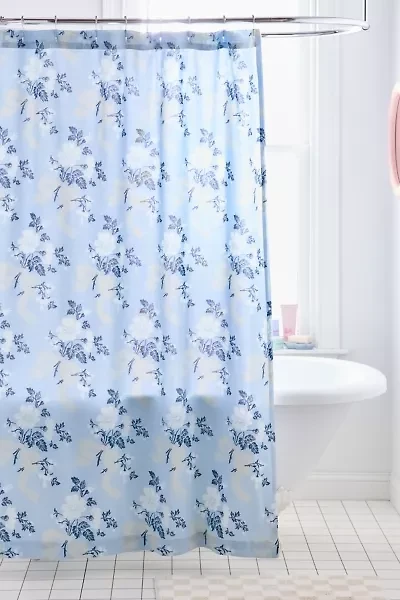 Juliette Floral Bows Patterned Shower Curtain