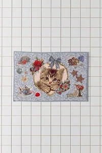 Thara Stamp Digital Printed Bath Mat