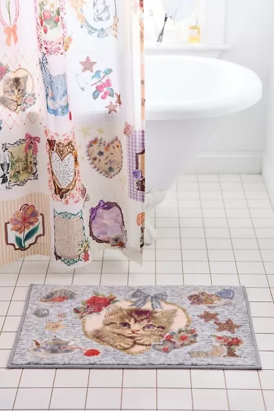 Thara Stamp Digital Printed Bath Mat