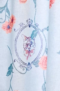 Finley Floral Frame Patterned Shower Curtain