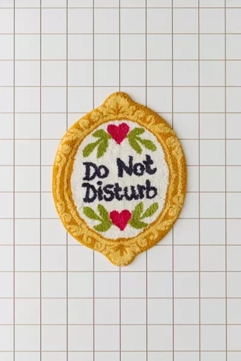 Do Not Disturb Frame Bath Mat