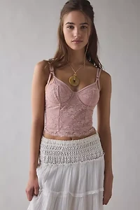 Out From Under Almost Midnight Lace Corset Top