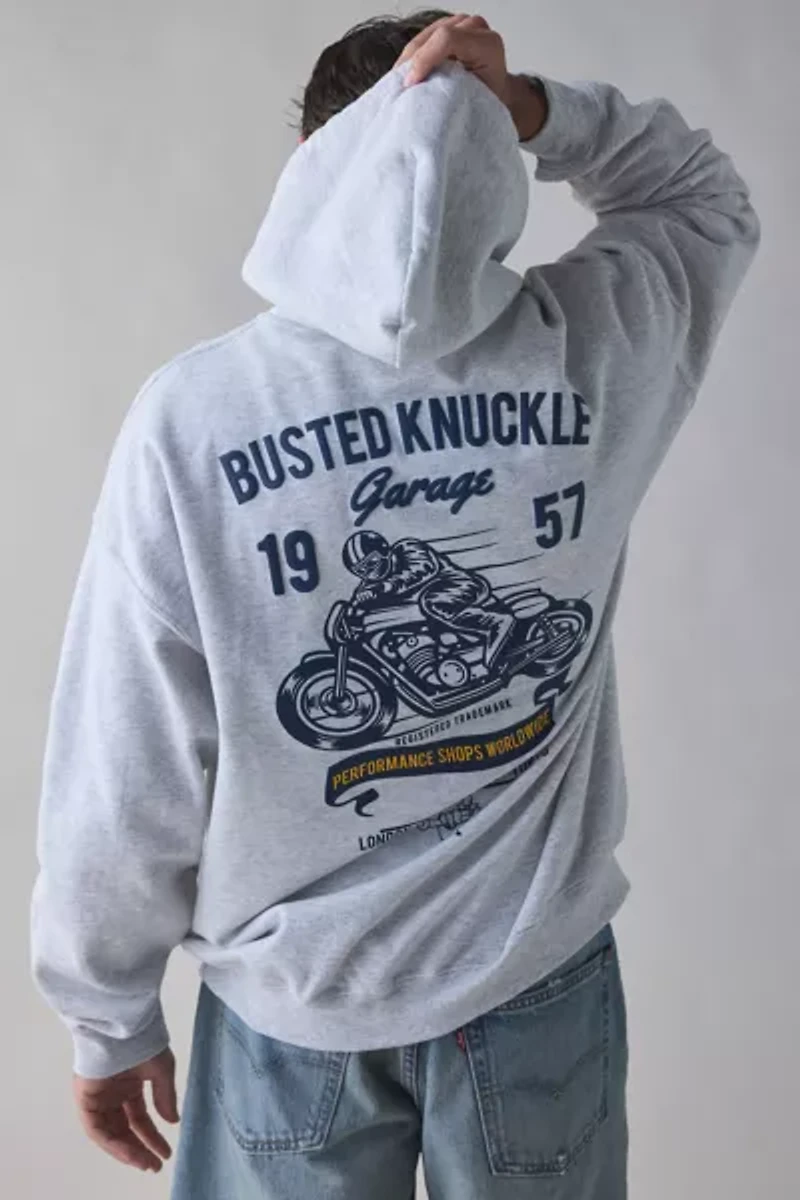 Busted Knuckle Garage Graphic Hoodie Sweatshirt