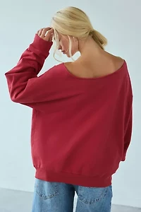 Coast-To-Coast Champions Oversized Off-The-Shoulder Sweatshirt