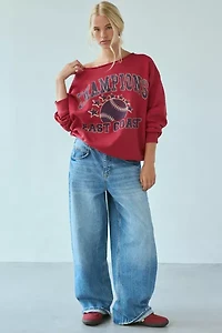 Coast-To-Coast Champions Oversized Off-The-Shoulder Sweatshirt