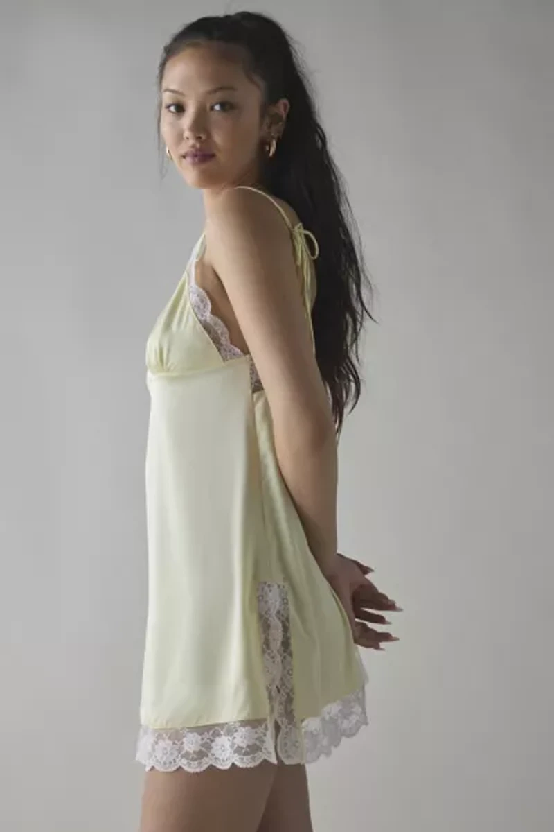Kat The Label Arabella Satin Lace Trim Slip
