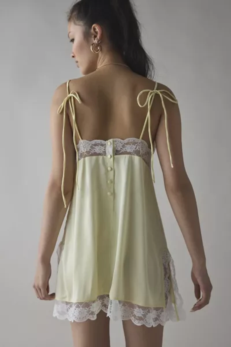 Kat The Label Arabella Satin Lace Trim Slip