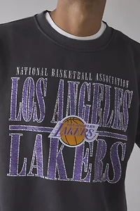 Mitchell & Ness NBA Los Angeles Lakers Downtown Graphic Crew Neck Sweatshirt